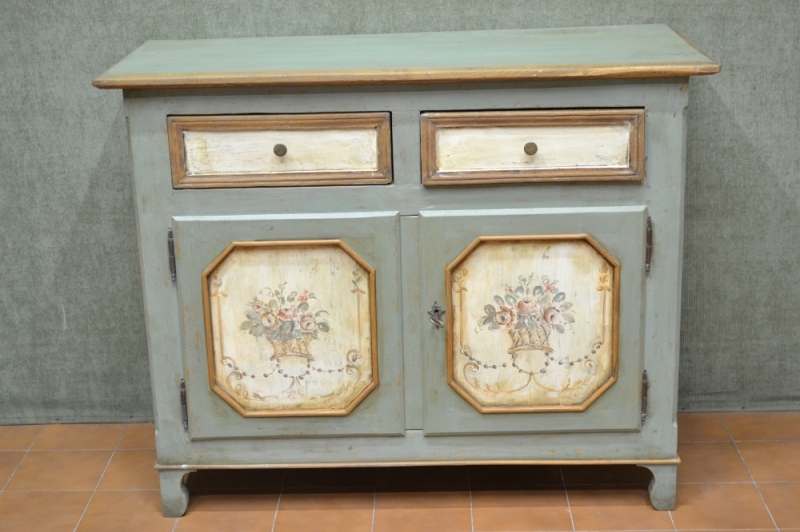 Credenza antica 2 porte 2 cassetti laccata a mano ART CAS 44