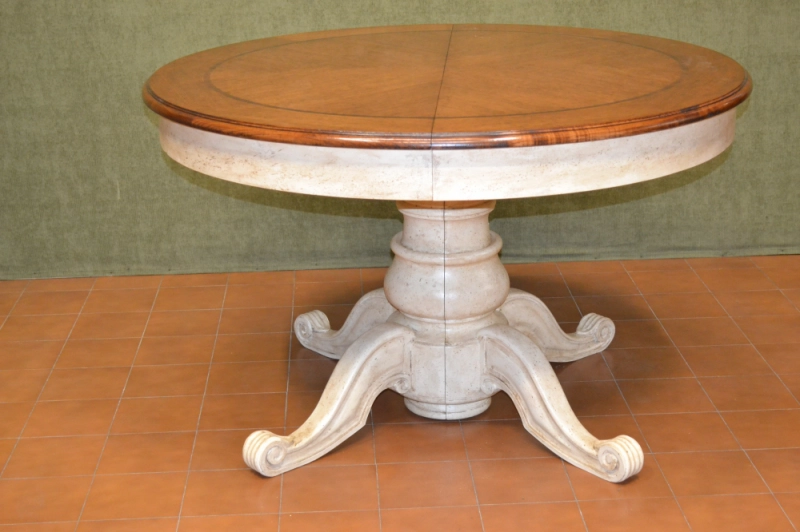 Tavolo rotondo allungabile con gambone centrale ART TAV ROT 12
