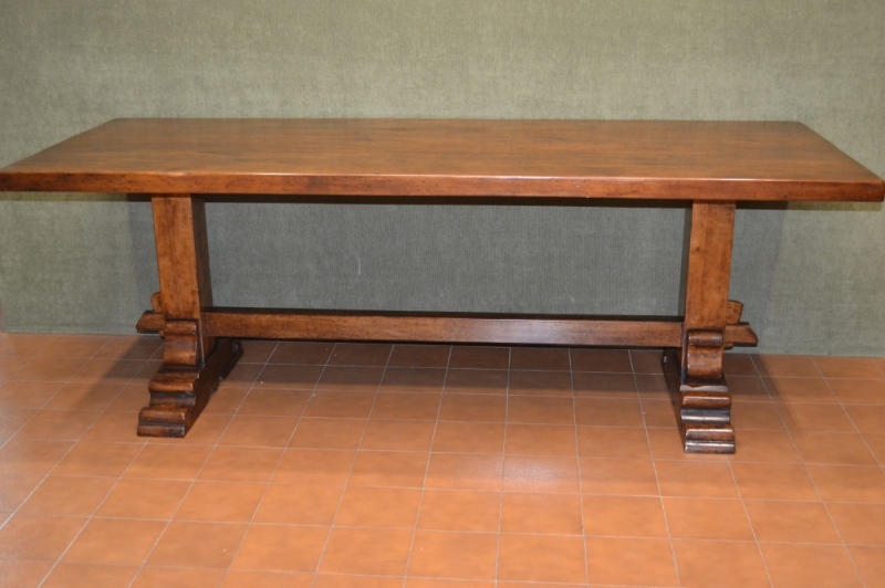 Tavolo fratino rettangolare in legno di Tiglio e gambe dritte art. TAV RET 42