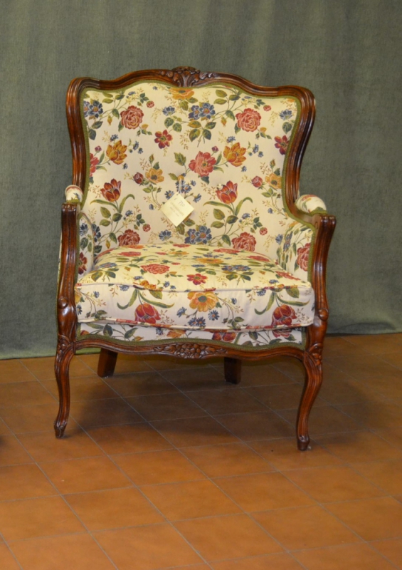 Poltrona modello " Bergere" curva in legno di acero massello  ART POL 02