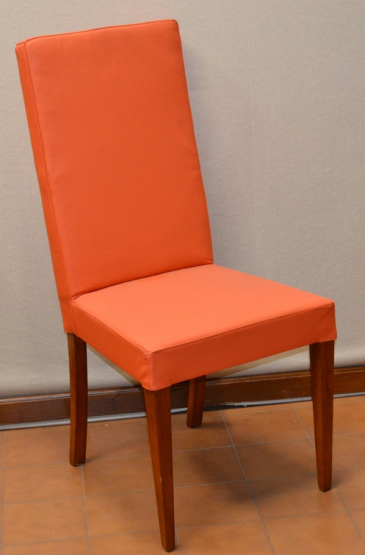 Sedia tessuto con gambe stile "Luigi XVI": in legno di acero massello ART SED 61