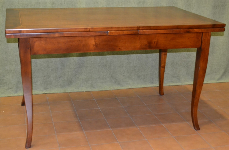 Tavolo allungabile rettangolare con gamba sciabola TAV RET 01