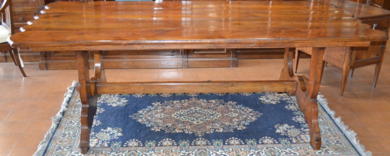 Tavolo rettangolare in legno di noce massello antico art. TAV RET 24