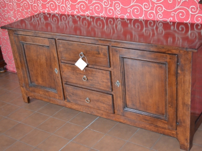 Cedar chest made of poplar, with two drawers and two doors - foto 1