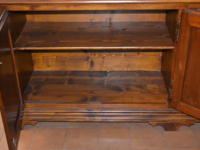 Solid walnut sideboard 4 doors with diamond panels ART CRED 4P - 20 - foto 2