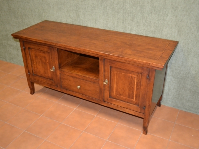 Cassapanca realizzata in legno di tiglio massello con 2 ante, 1 cassetto e 1 vano a giorno   laccata ART CAS 18 - foto 1