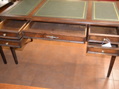 Solid cherry wood desk with leather upholstery and legs in "Luigi XVI" STYLE ART SCR 18 - foto 3