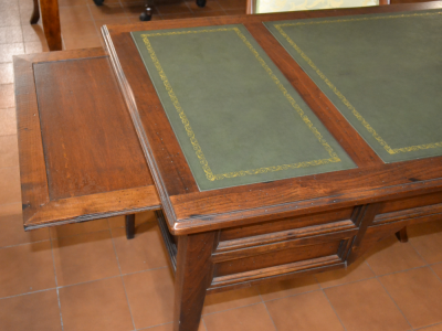 Solid cherry wood desk with leather upholstery and legs in "Luigi XVI" STYLE ART SCR 18 - foto 2