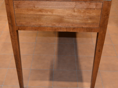 Scrivania- scrittoio con gambe a sciabola e 5 cassetti in legno lastronato e filetti  ART  SCR 30 - foto 3