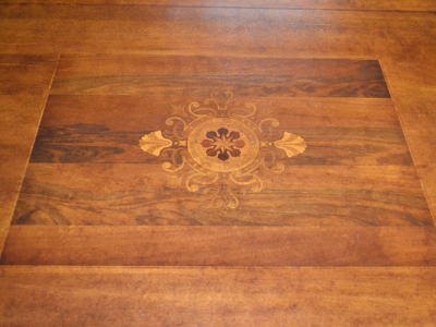 Scrivania- scrittoio con 5 cassetti gambe in stile "Luigi XVI" con intarsio e filetti ART SCR 32 - foto 5