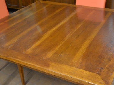 Tavolo legno di noce antico riciclato lastronato fisso, gambe in stile " Luigi XVI " ART TAV 09 - foto 1