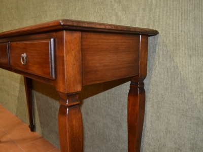 Consolle in legno di noce massello  con 3 cassetti con gambe in stile ART CON 12 - foto 3