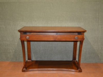 Consolle da entrata in legno di noce massello con filetti e 1 cassetto ART CON 38 - foto 1