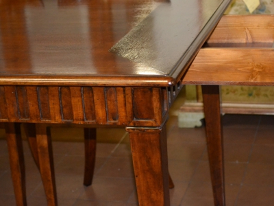 Tavolo rettangolare in legno di noce con piano lastronato e gambe in stile ART TAV RET 14 - foto 1