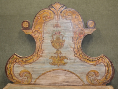 Chest -Bench with back in antique solid fir wood hand lacquered ART CAS 09 - foto 2