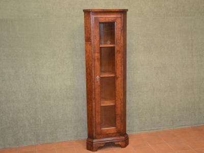 Angoliera stretta vetro in legno di noce massello ART ANG 53 - foto 6