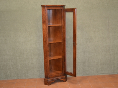 Angoliera stretta vetro in legno di noce massello ART ANG 53 - foto 2