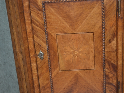 Angoliera - Corner cabinet in veneered walnut wood with inlay ART ANG 49 - foto 1