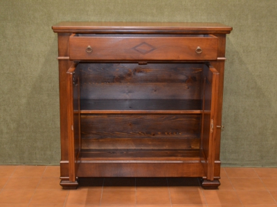 Mobili da entrata -Credenzina a 2 ante e 1 cassetto in legno di noce nazionale massello con intarsi e filetti INGR 31 - foto 1