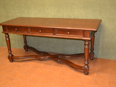Scrivania scrittoio in legno di rovere massiccio con 3 cassetti ART SCR 53 - foto 1