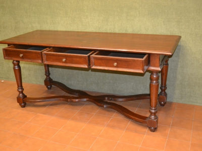 Scrivania scrittoio in legno di rovere massiccio con 3 cassetti ART SCR 53 - foto 2