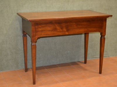 Scrivania -scrittoio con gambe in stile luigi xvi in legno di noce massello con 3 cassetti ART SCR 07 - foto 2