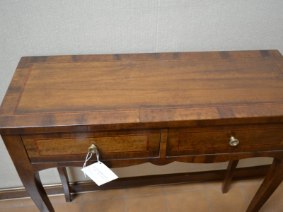 Consolle da entrata in legno lastronato con filetti e gambe a sciabola e  2 cassetti ART CON 37 - foto 1