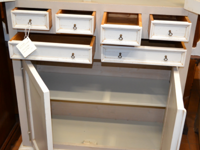 Showcase- silverware- crystal in solid maple wood with 6 drawers, 2 glass doors and 2 doors closed with onion legs ART VETR 27 - foto 3