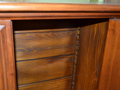 Highboard 3 smooth doors in walnut wood ART CRED 3P-18 - foto 1