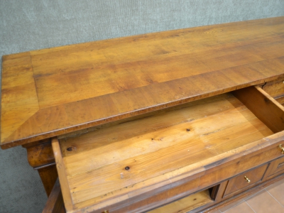 Credenza in legno antico lastronato con 2 ante e 5 cassetti con gambe a sciabola ART CRED 2P-33 - foto 5