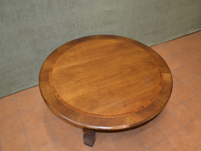 Round coffee table in solid maple wood with top with wide thread ART T 36 - foto 1