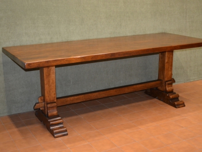 Tavolo fratino rettangolare in legno di Tiglio e gambe dritte art. TAV RET 42 - foto 1