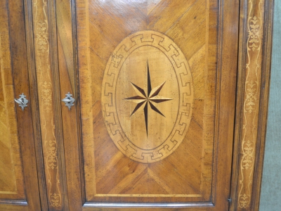 Credenza modello Bassano stretta in legno di noce massello con intarsi e filetti  ART CRED 2P- 38 - foto 2
