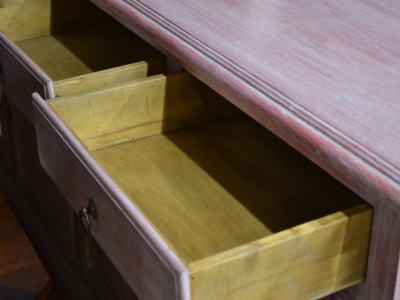 Credenza 4 ante curve e 4 cassetti in legno di rovere massello laccata a mano ART CRED 4P-11 - foto 2