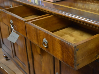 Highboard 4 doors and 4 drawers in antique walnut wood with onion legs and fillets ART CRED 4P-13 - foto 3