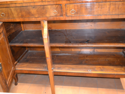 Sideboard made of antique fir, with three doors and three drawers - foto 1