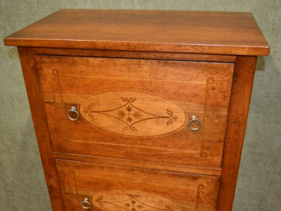 Cassettiera a 6 cassetti in legno di noce con intarsi frontali ART INGR 07 - foto 2