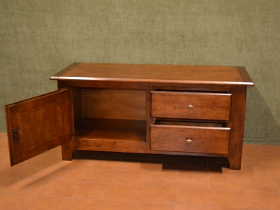 Cassapanca in legno di tiglio a 1 anta 2 cassetti INGR 28 - foto 1