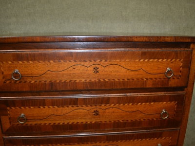 Entrance furniture - Comoncino in walnut wood with 4 drawers with inlays and saber legs ART INGR 66 - foto 2