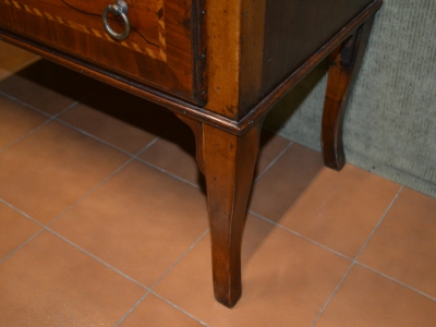 Entrance furniture - Comoncino in walnut wood with 4 drawers with inlays and saber legs ART INGR 66 - foto 4