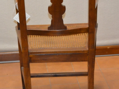 Poltrona modello "Asso di Coppe" in legno di noce massello con seduta in paglia di vienna ART POL 25 - foto 2