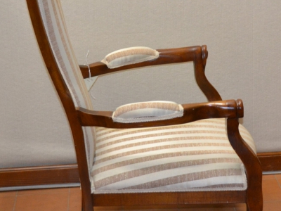 Poltrona modello "Voltaire" in legno di acero massello con gambe a sciabola ART POL 44 - foto 1