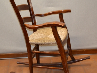 Poltrona modello "Dondolo rustico" in legno massello   ART POL 56 - foto 1