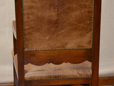 Poltrona modello "Rinascimento" in legno di noce massello con schienale intagliato ART POL 10 - foto 2