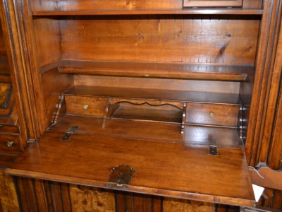 Libreria in legno di acero e radica di noce con  3 ribalte apribili  ART LIB 07 - foto 2