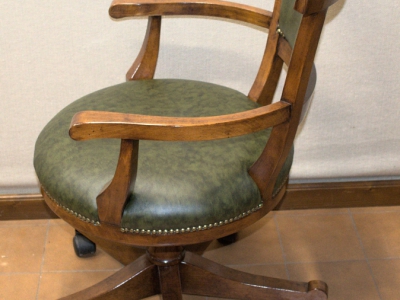 Poltrona da ufficio  girevole in legno di faggio massello con ruote ART POL 66 - foto 1