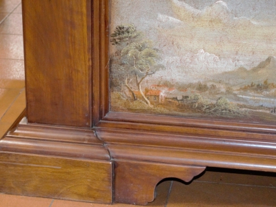 Cassapanca  realizzata in legno di noce massello con pannello anteriore laccato a mano e coperchio apribile    art CAS 45 - foto 2
