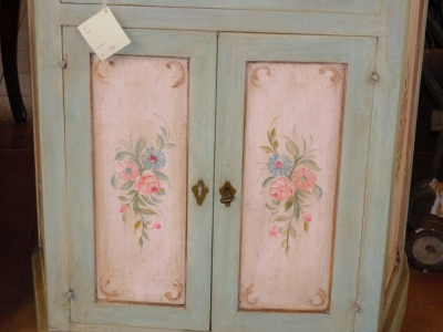 Cabinet in solid maple wood with 2 closed doors, 2 glass doors and 1 hand-lacquered drawer ART VETR 63 - foto 1