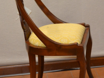 Sedia modello gondoletta "Cigno" in legno di acero massello con gambe a sciabola ART SED 14 - foto 1