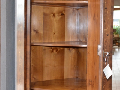 Angoliera - Curved corner cabinet in veneered walnut wood with inlays ART ANG 43 - foto 5